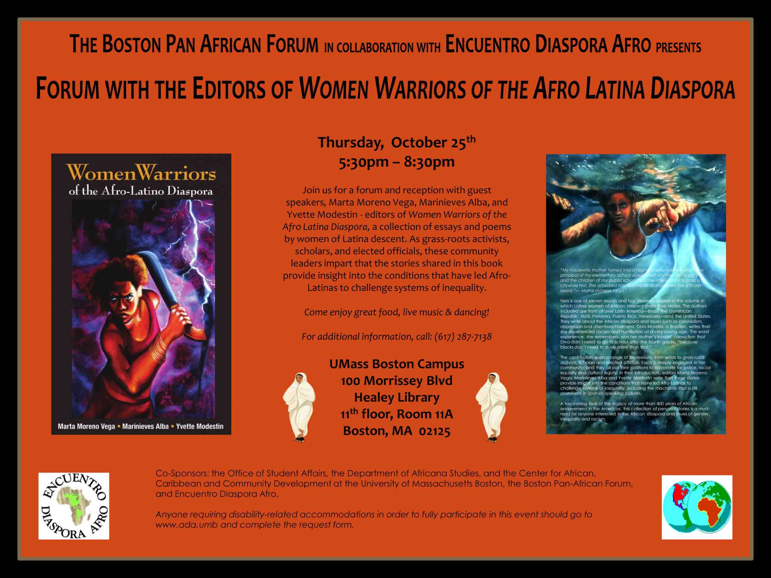 One week away-Forum with the Editors of Women Warriors of the Afro Latina Diaspora